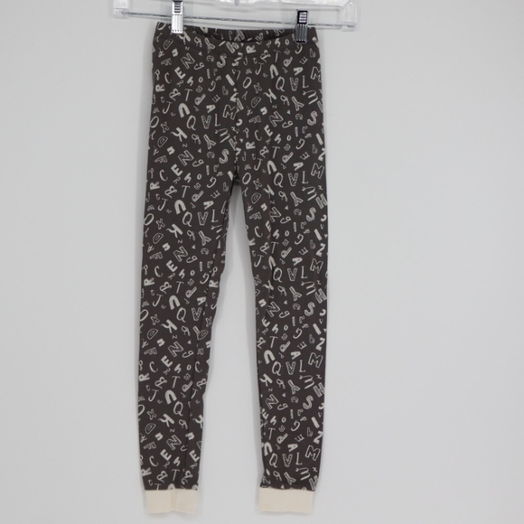 Burt's Bees Kids ABC Letter Organic Cotton Pajama Bottom Pants Size 7 Gray Comfy - Picture 1 of 13